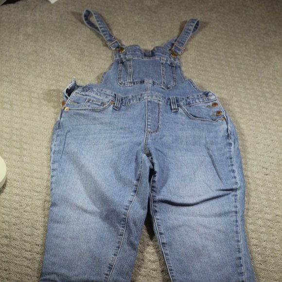 Universal Threads Size 26R Blue Jean Raw Hem Overalls - Picture 1 of 4